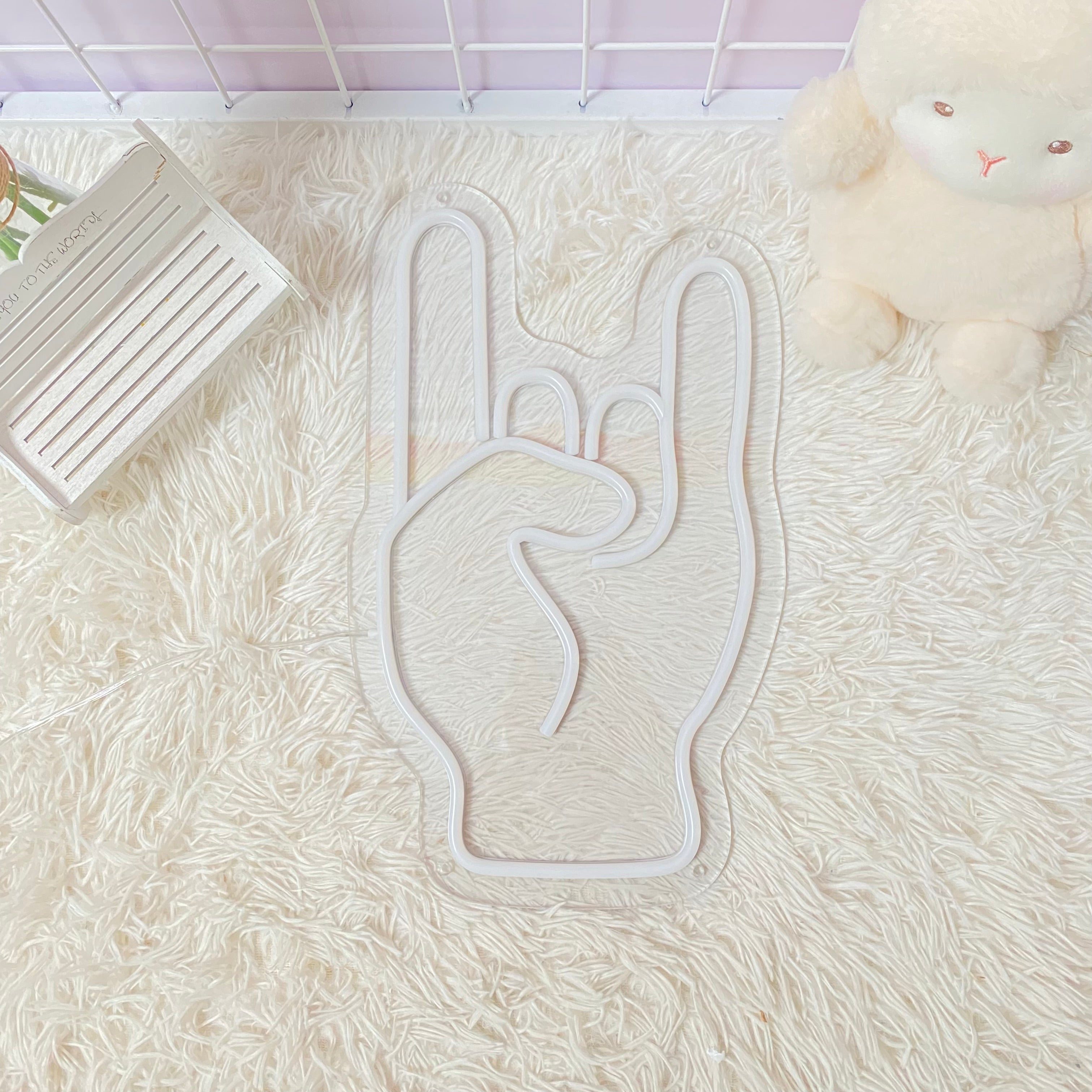 HipHop Hand Gestures LED Neon Light For BAR Party HipHop Music Club Music Studio Wall Decoration