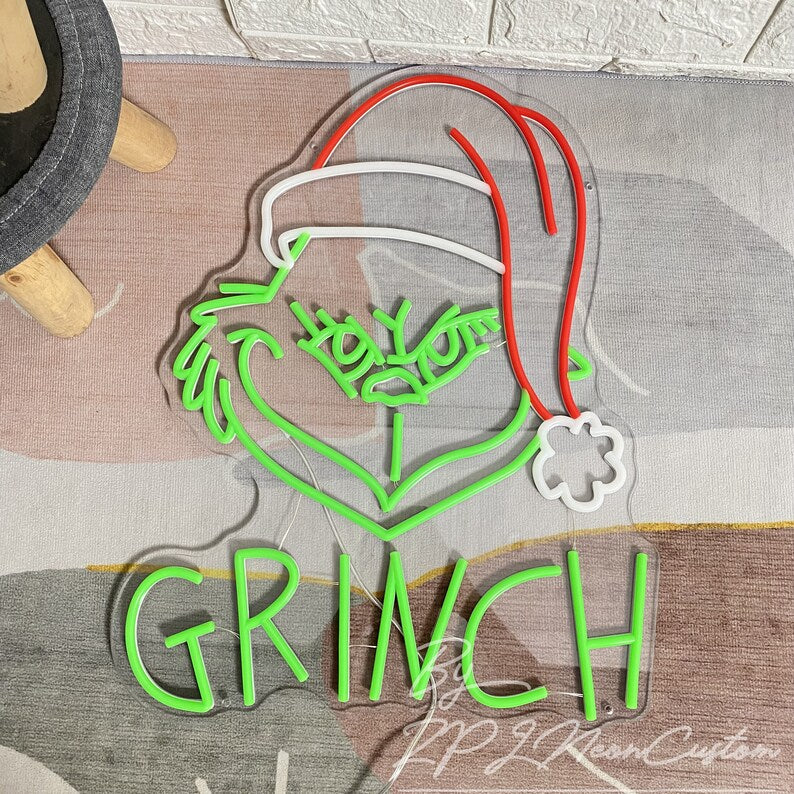 Grinch Neon Sign Merry Christmas